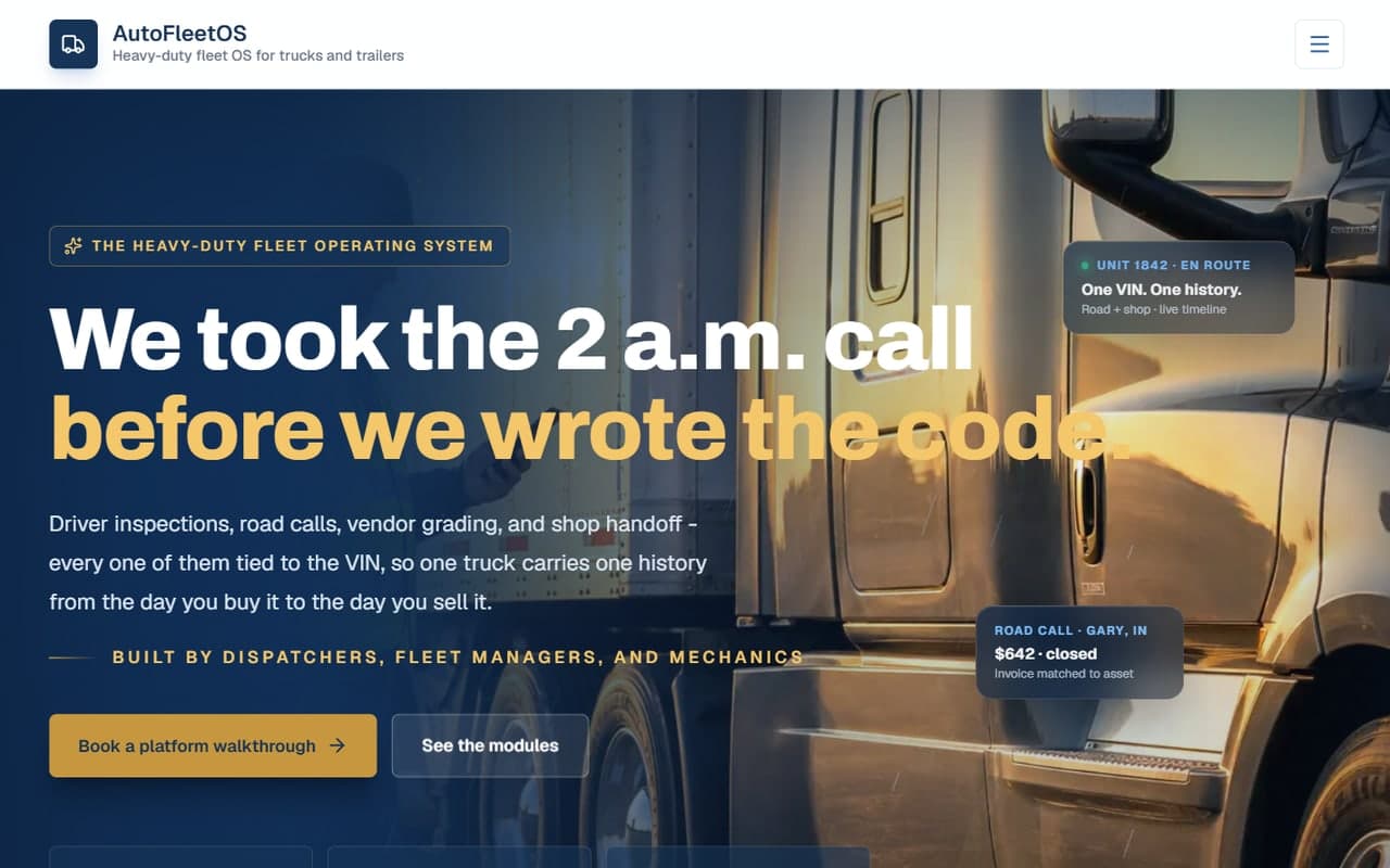 The FleetTigerAI.com inspection website